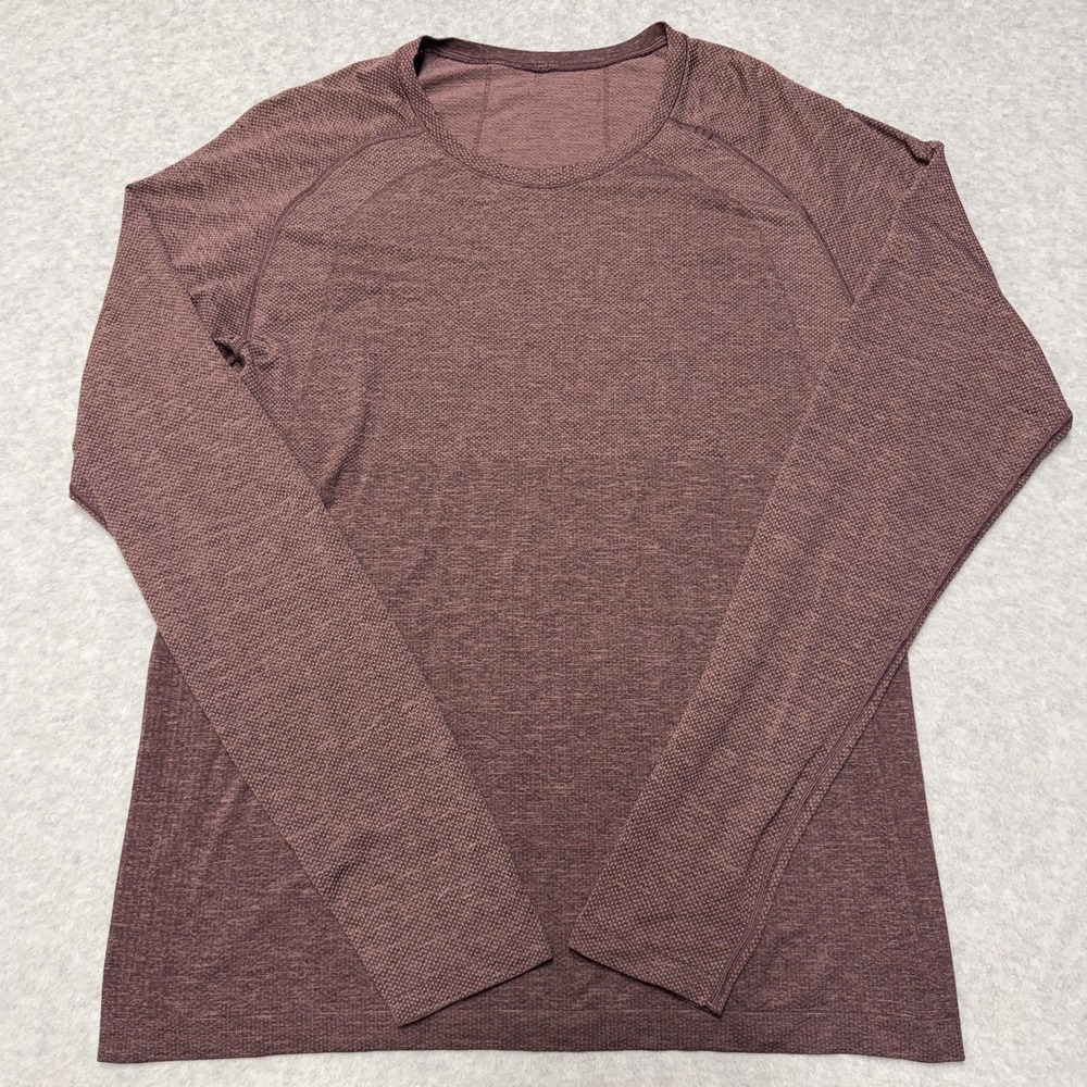 Lululemon Metal Vent Tech Shirt Mens L Red Long Sleeve Athletic Performance